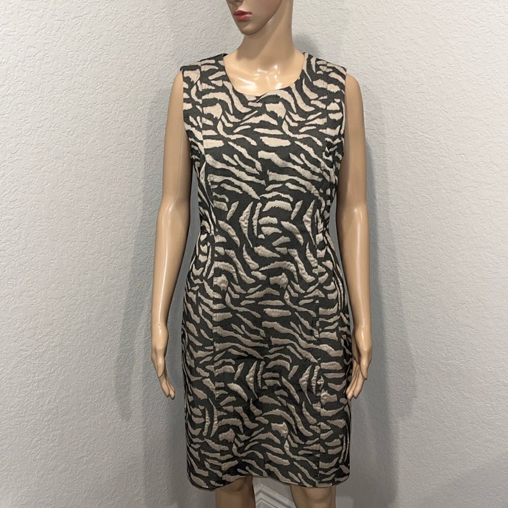 Calvin Klein textured animal print dress